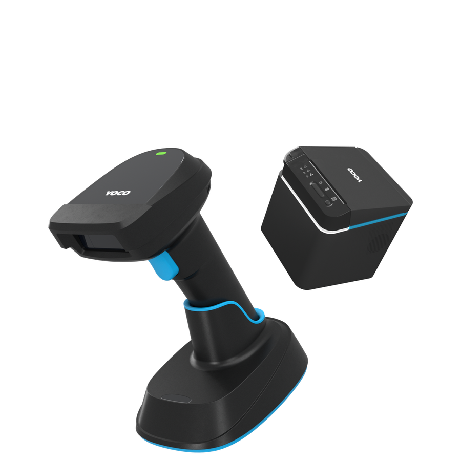 Yoco barcode scanner and printer